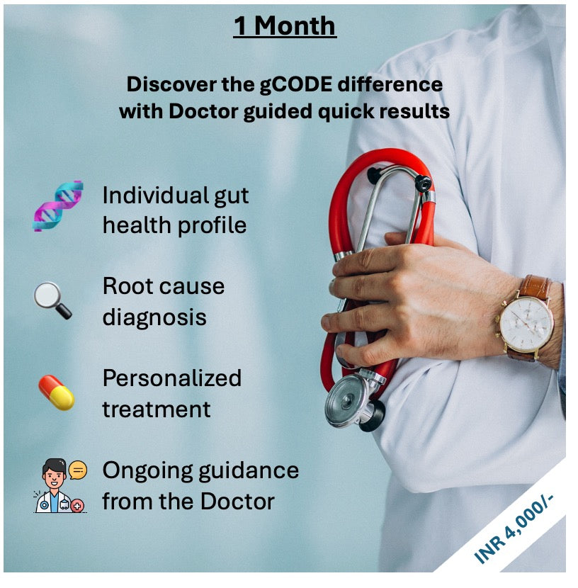 1 Month plan - Discover the gCODE difference with Doctor guided quick results