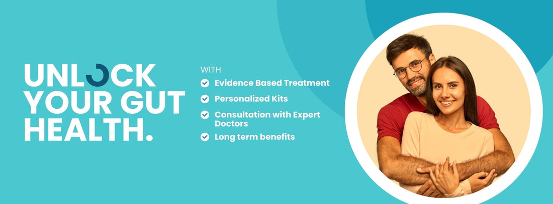 Unlock your gut health banner — evidence-based treatment, personalised kits and expert doctor consultation | gCODE Health