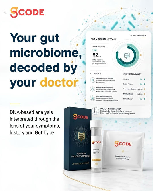 gCODE Advanced Microbiota Profiling at-home gut test kit